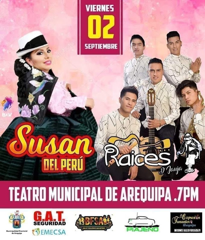 raices d jauja y susan del peru juntos en concierto en Arequipa - 02 de septiembre 