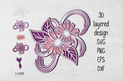 3D Layered Floral Design