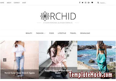 orchid fashion blogger template