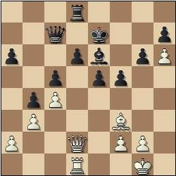 Partida de ajedrez Jamieson vs. González Mestres en 1965, posición después de 33.Af3