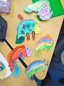 Chameleons kids art project