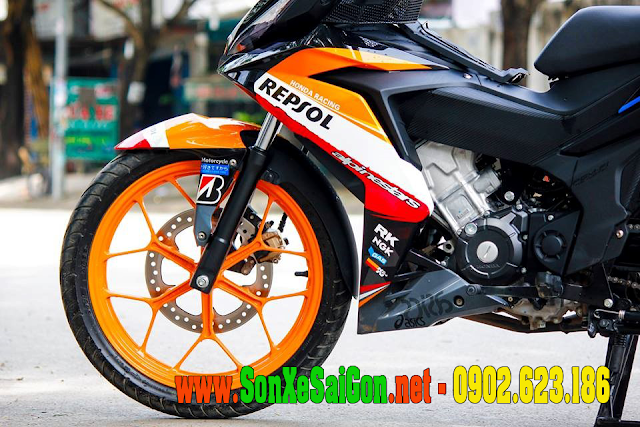 Mẫu sơn tem đấu Honda Winner 150 phong cách Repsol