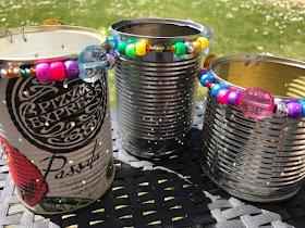 Lanterns made from old tin cans