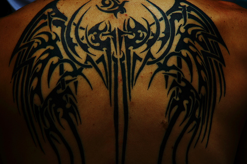 Cool Tribal Wings Tattoo Labels Amazing Tattoos