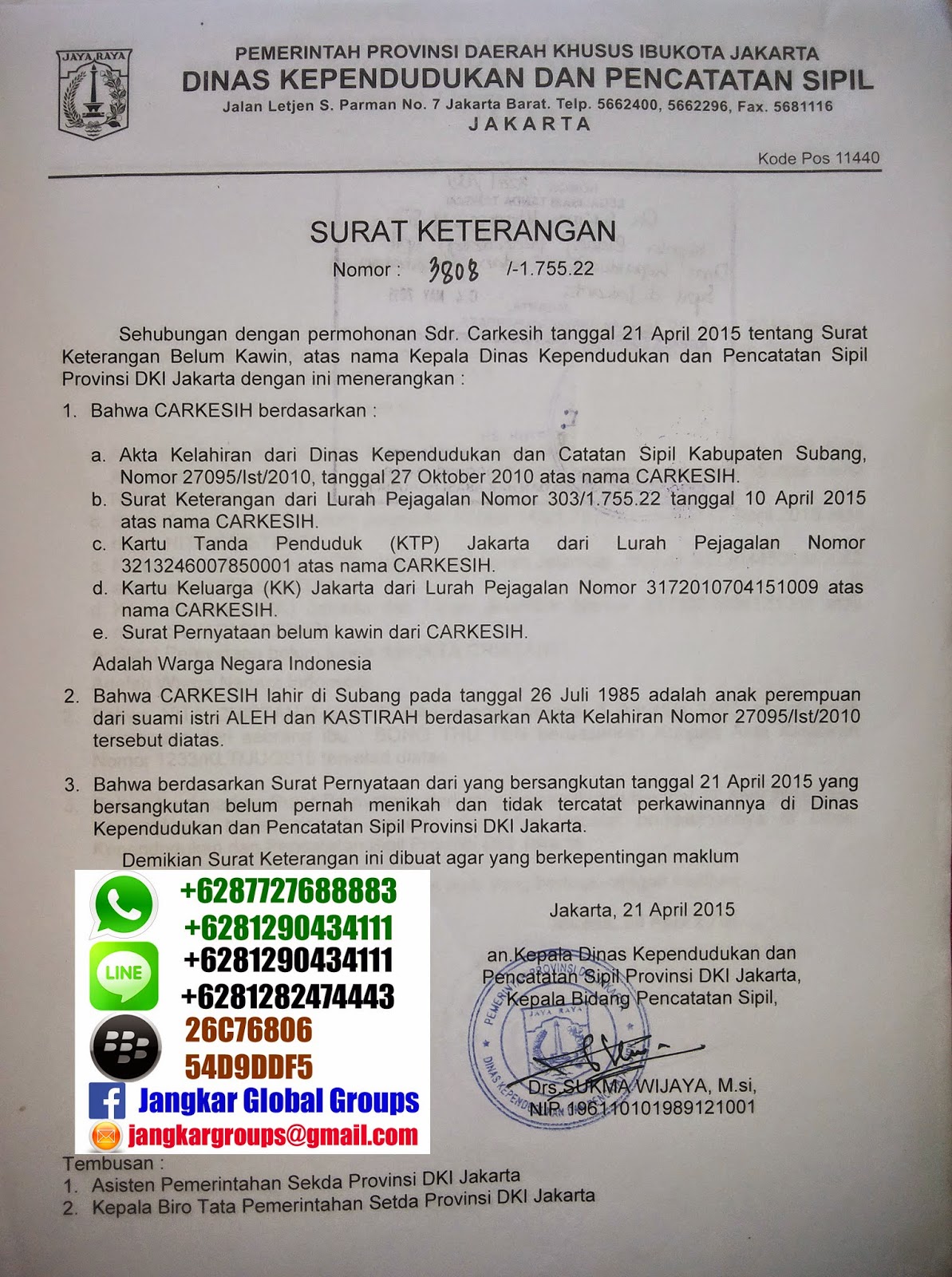 Contoh Surat Pernyataan Warga - Contoh Pom