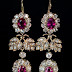 Ruby diamond earrings