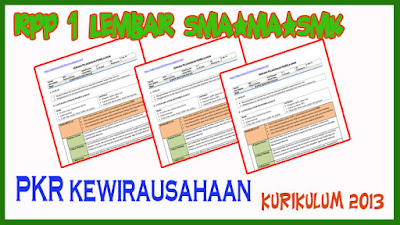 RPP 1 Lembar Prakaya SMA Tahun Ajaran 2020 Kurikulum 2013