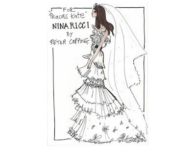 Kate Middleton's Royal Wedding Dress Sketches