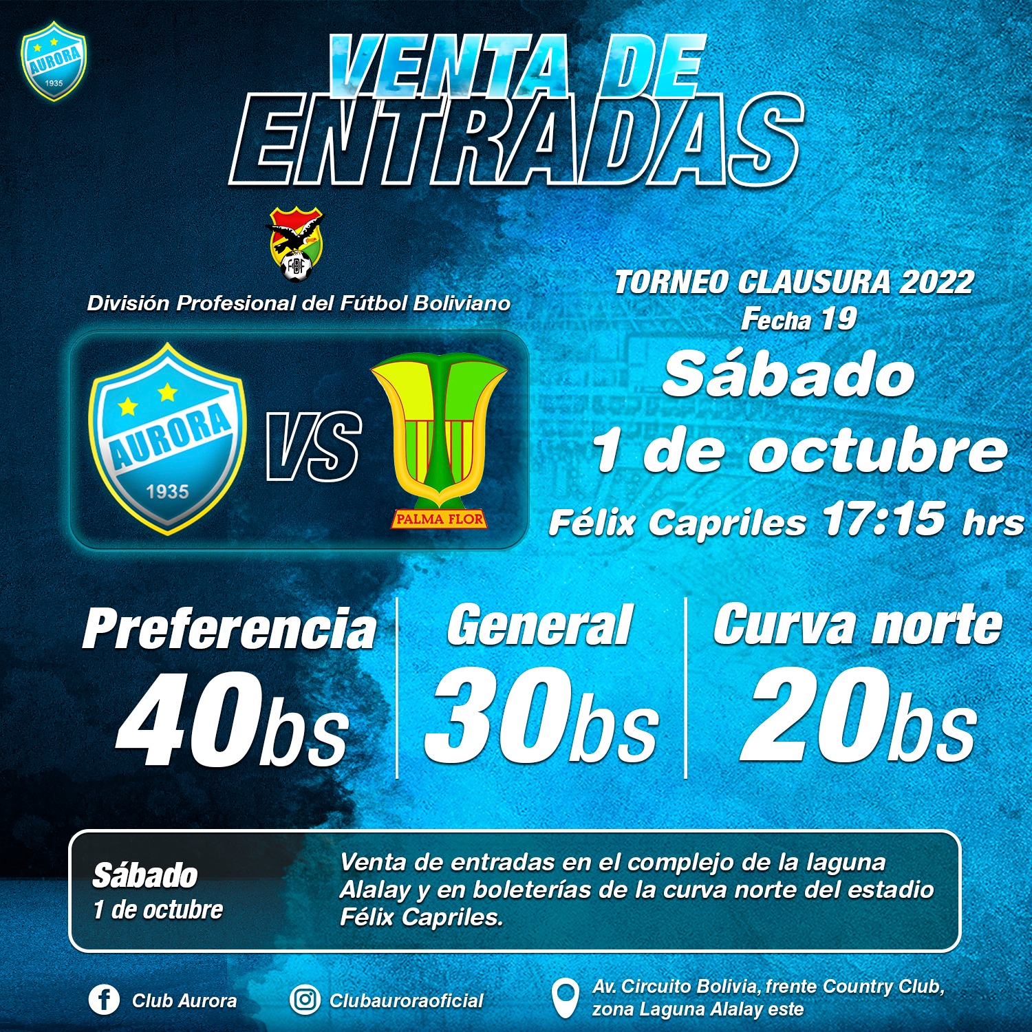 Fútbol Club Aurora vs Blooming pronóstico 23/11/2023 hoy