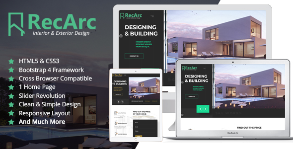 Best Interior & Exterior Design Website Template 