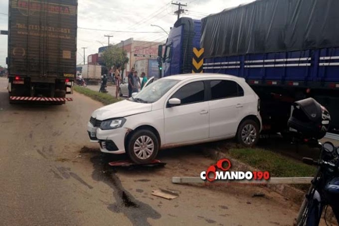 PRF registra mais um acidente em cruzamento da BR 364 com a Avenida Aracaju, em Ji-Paraná