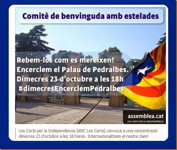 Benvengut a l'estelada manifestacion 23 d'octobre
