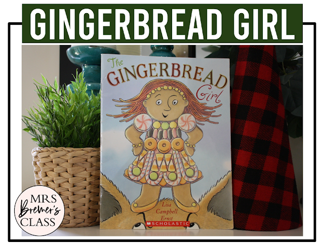 The Gingerbread Girl book activities unit with literacy printables, reading companion activities, lesson ideas, and a craft for Kindergarten and First Grade