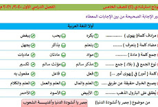 امتحان استرشادى موحد للصف الخامس الابتدائى الترم الاول 2021