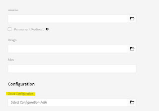 Configuration at page properties