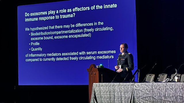 2LT Sarah Walsh presented her work on Pathophysiology of Combined Traumatic Injury during the 2022 Military Health System Symposium. (Photo credit: Sarah Marshall, USU)