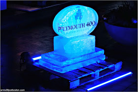 Escultura de Hielo de la First Night de Boston en Copley: 400 Aniversario de Plymouth