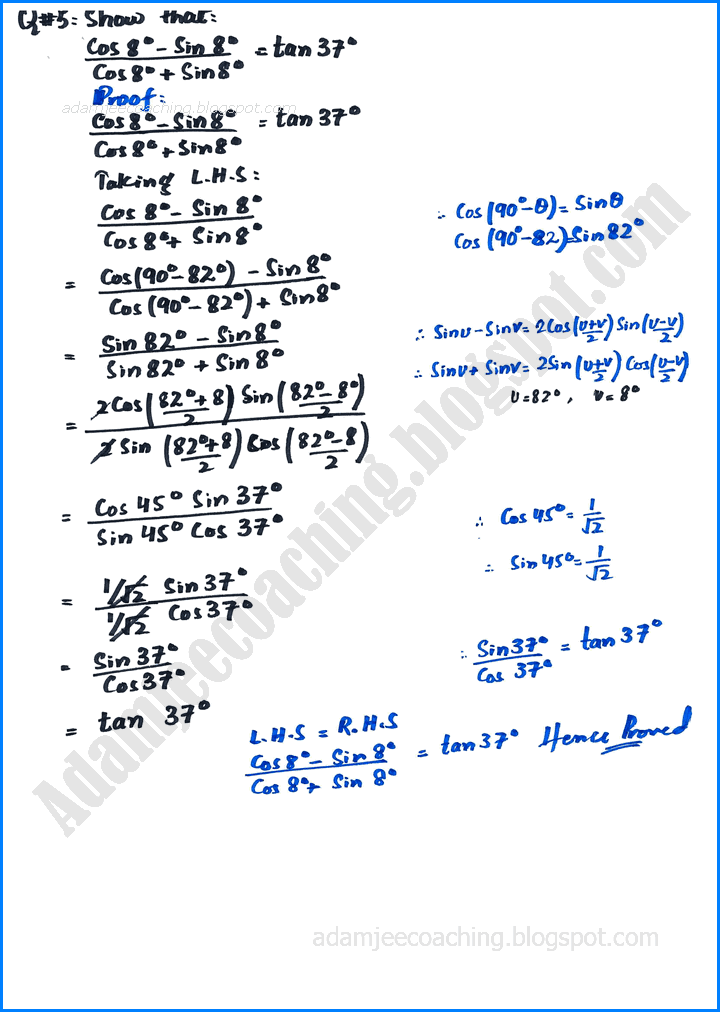 trigonometric-identities-of-sum-and-difference-of-angles-exercise-10-4-mathematics-11th