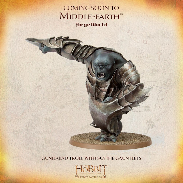 Forge World The Hobbit Gundabad Troll Scythe Gauntlets Miniature