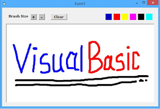 write a program in visual basic to create a simple paint application