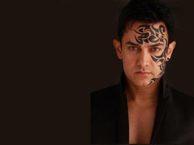 Extreme tattoo picture. Bollywood Star Aamir Khan Temporary Tattoo Design