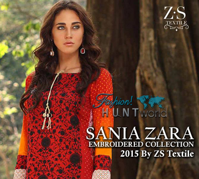 Sania Zara Embroidered Collection 2015 By ZS Textile