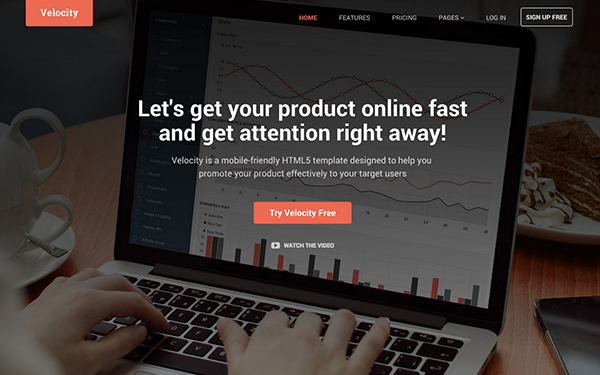 Download Velocity - Designed for Products Bootstrap Templates v1.5.3