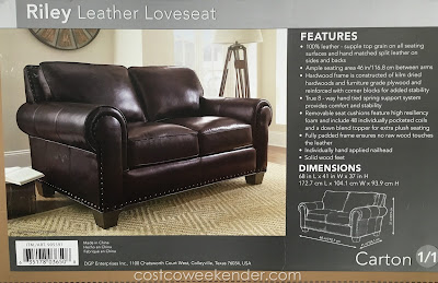 Adalyn Home Riley Leather Loveseat: great for smaller places or to complement your couch