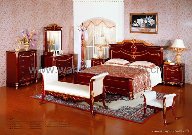 Antique_royal_solid_wood_furniture_bedroom_set_bed_dresser_mirror ...