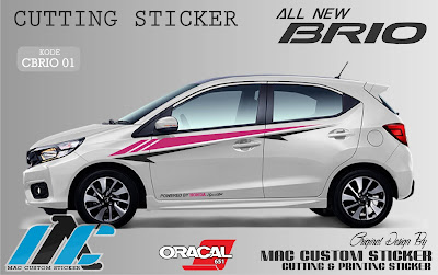 Model Cutting Sticker Mobil Honda Brio Keren