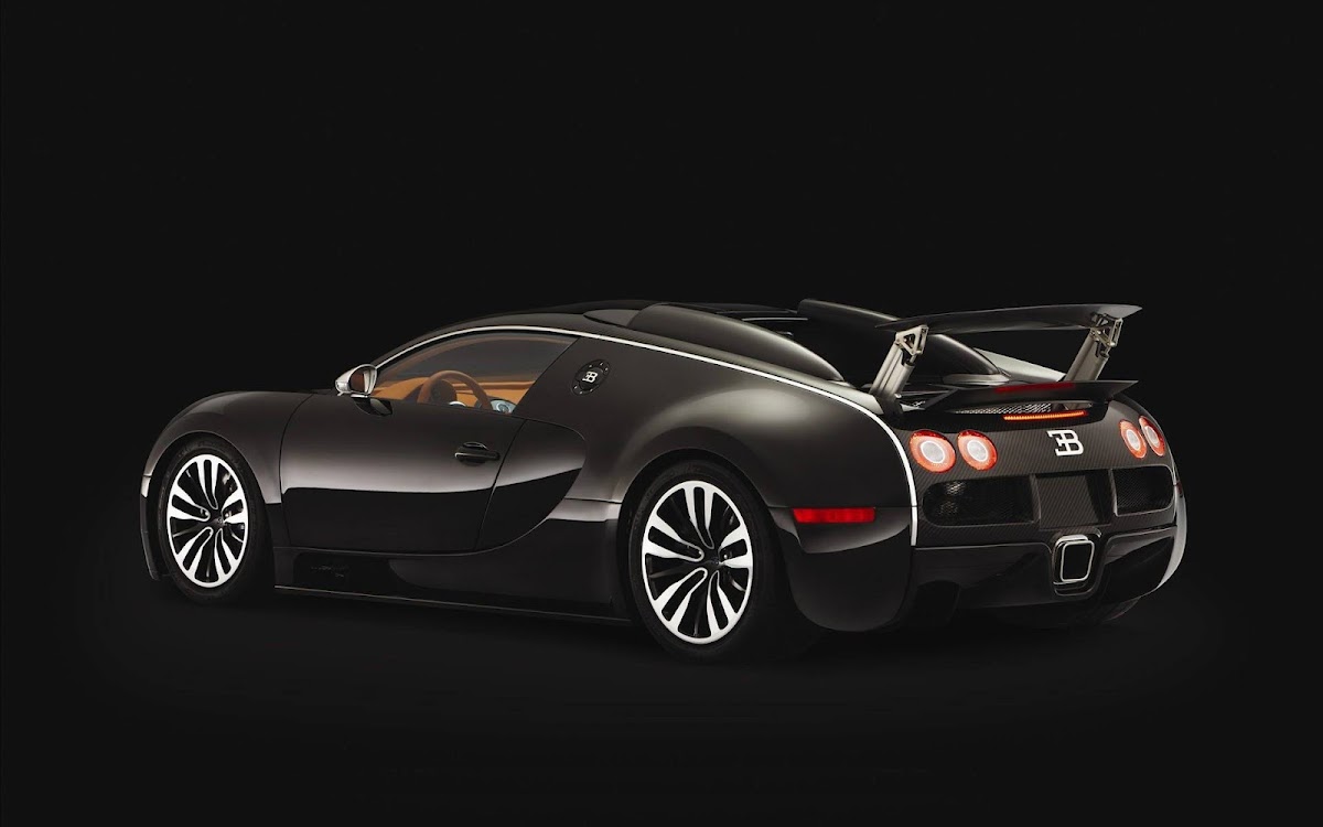 Black Bugatti Veyron Widescreen Wallpaper