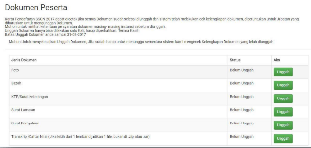gambar cara upload dokumen di sscn bkn  2018