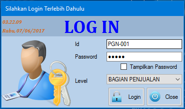 Tampilan Login