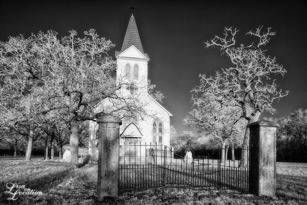 Saints Peter and Paul Catholic Church, Kovar, Texas. Infrared. Lisa on Location photography, New Braunfels, Austin, San Antonio, San Marcos. 365 photo project