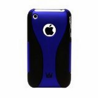 CaseCrown iPhone 3G 3GS EXO Polycarbonate Slim Fit Case (Black/Blue)