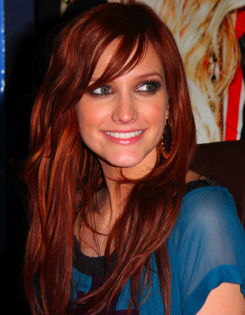 ashlee simpson red hair color