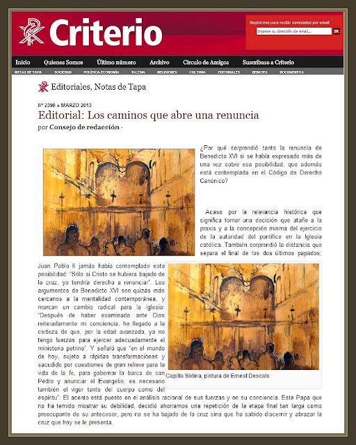 CRITERIO-REVISTAS-ARGENTINA-PINTURA-VATICANO-CAPILLA SIXTINA-PINTOR-ERNEST DESCALS