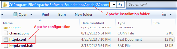 PHP Apache Configuration File