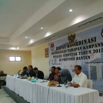 KPU Banten Gelar Rakor Pelaksanaan Tahapan Kampanye