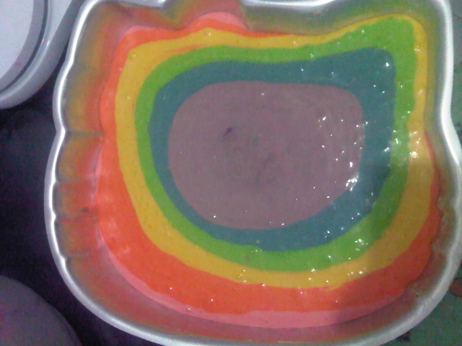 Dapoer Vina Resep Hello Kitty Rainbow Cake