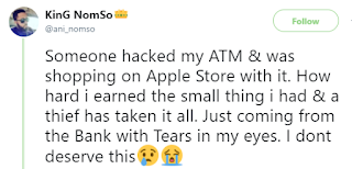 Nigerian man left devastated after someone hacked his account and used his money to shop on Apple store