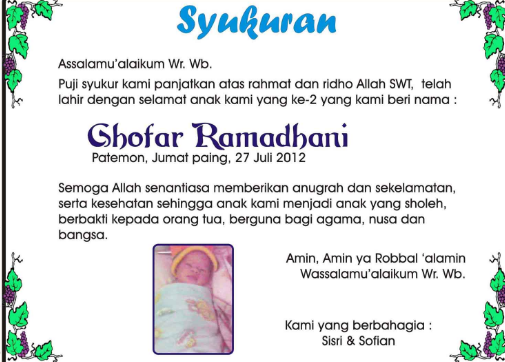 Contoh Surat Undangan Ulang Tahun Beserta Gambar Nya
