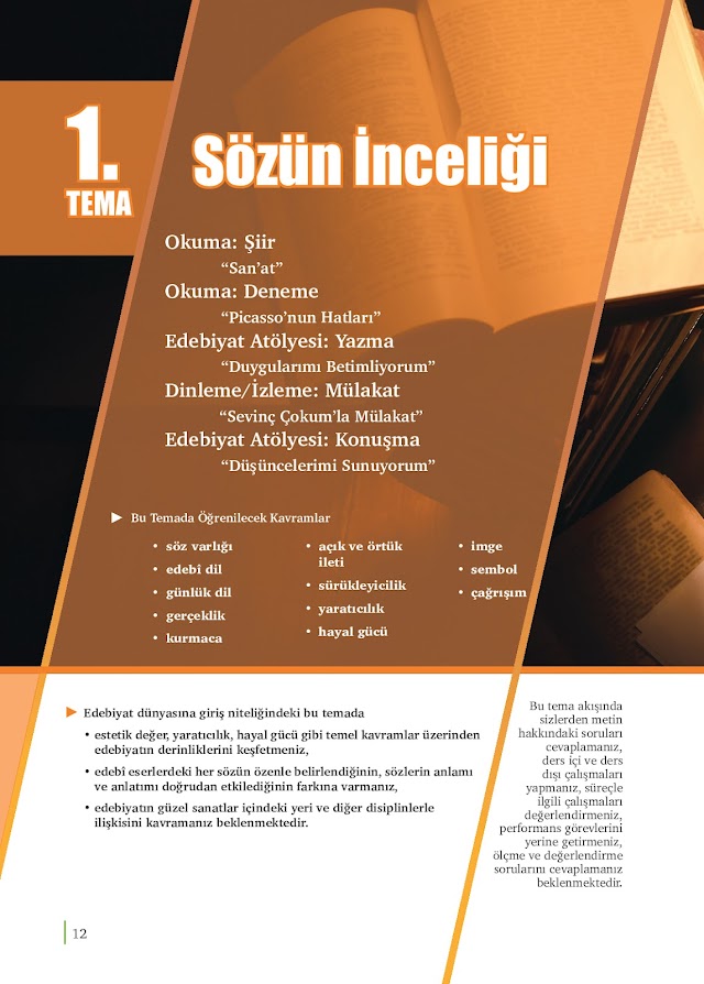 9. Sınıf Ders Kitabı (1. Tema)