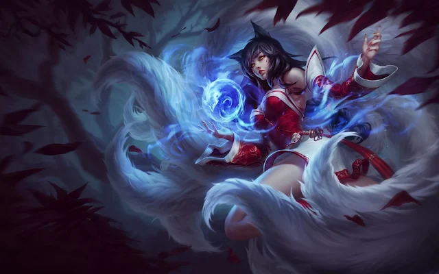 Papel de parede grátis Video Game League of Legends Ahri  para PC, Notebook, iPhone, Android e Tablet.