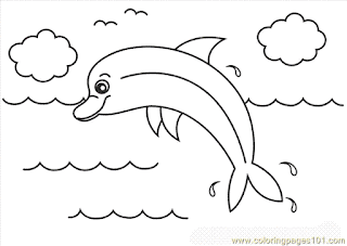 Adorable Dolphin Coloring Sheet For Kids