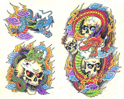 Traditional Tattoo Flash Skulls. day of the dead skull tattoo