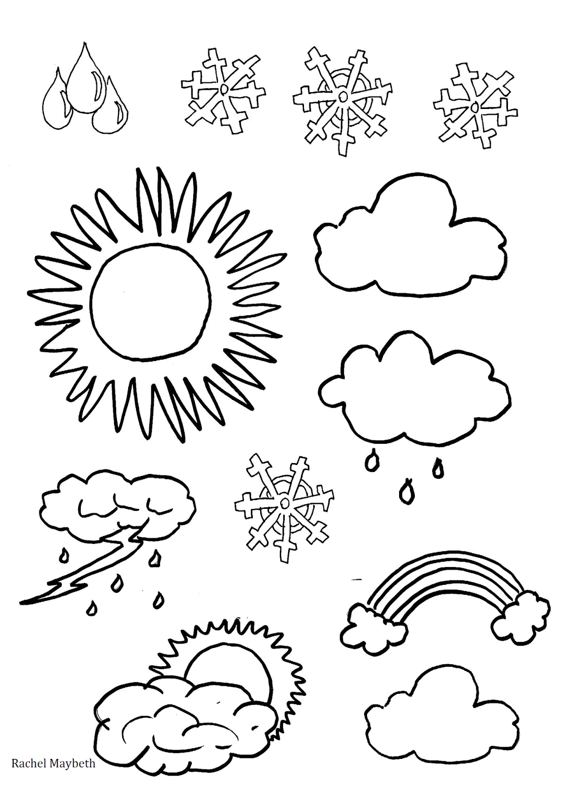 Download Rachel Maybeth : Free Weather Clipart /Coloring pages