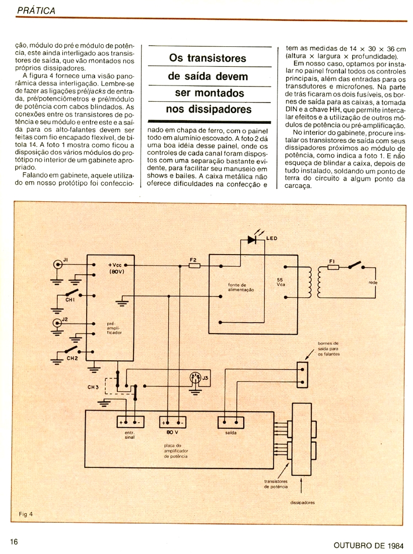 NOVA ELETRÔNICA n.91 - 09/1984 - AMP 120W MUSICVOX p/ voz e instrumentos