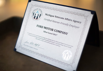 Ford Receives Veteran-Friendly Employer Silver Certification