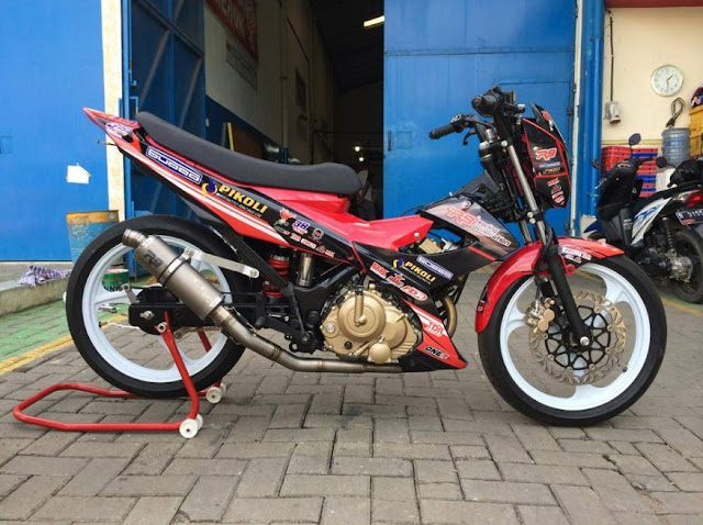 satria fu modifikasi road race